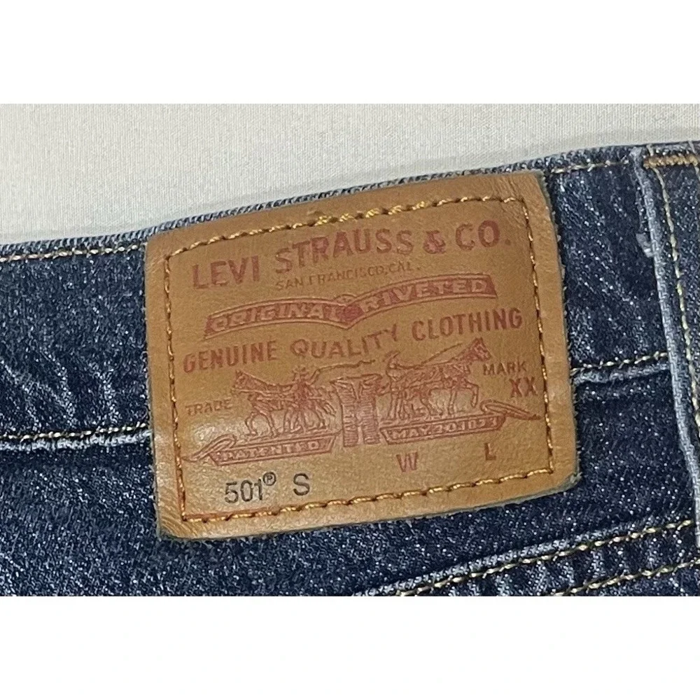 Mens Levis Jeans Premium Denim‎ 501 Button Fly Skinny Leg Sz S 25x30